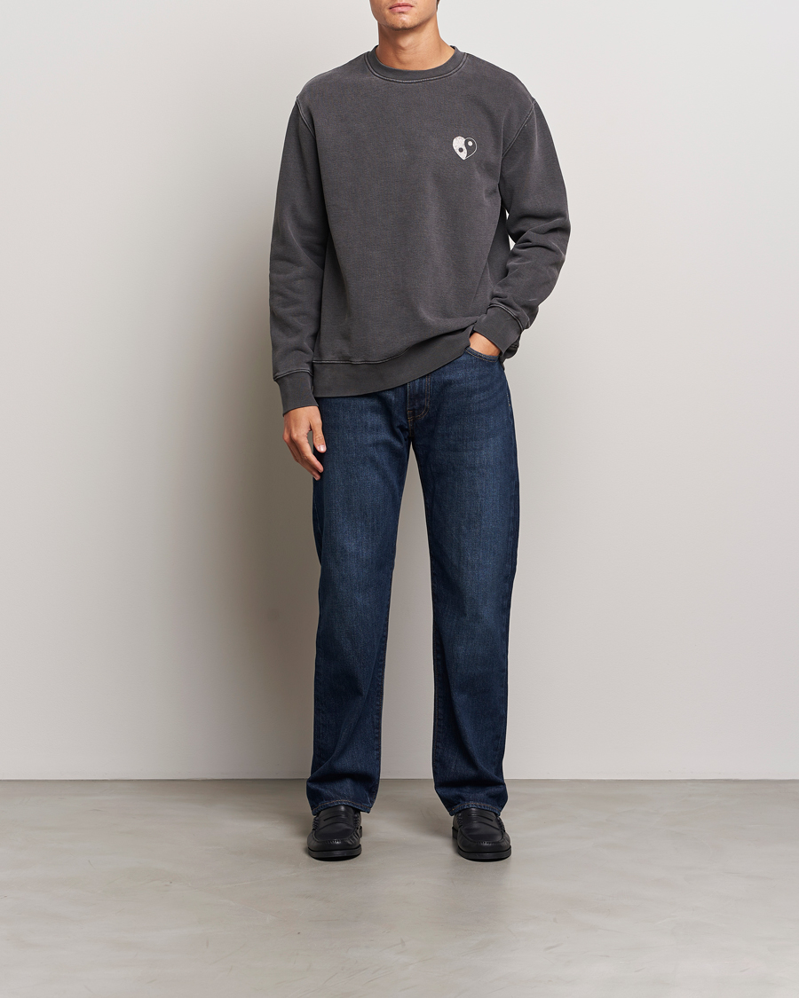 Herr | Tröjor | Samsøe Samsøe | Poetry Printed Crew Neck Sweatshirt Black Balance