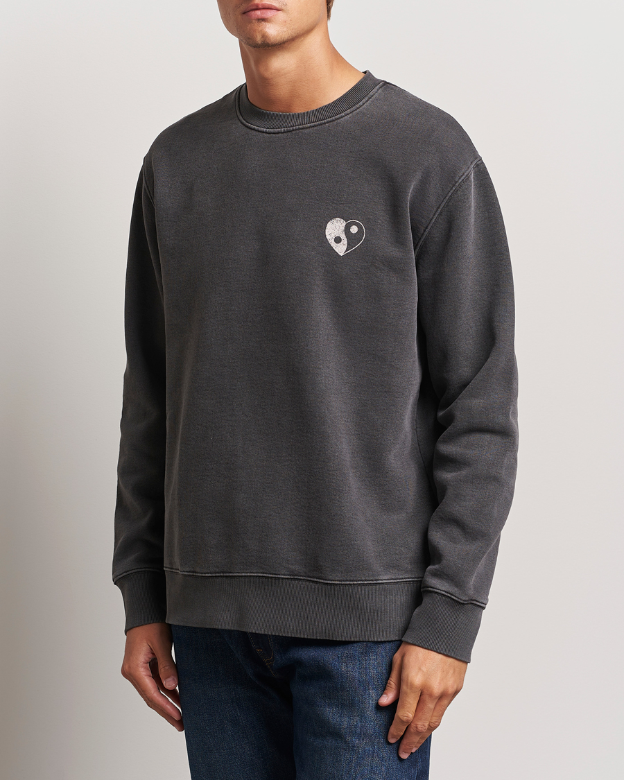 Herr | Tröjor | Samsøe Samsøe | Poetry Printed Crew Neck Sweatshirt Black Balance