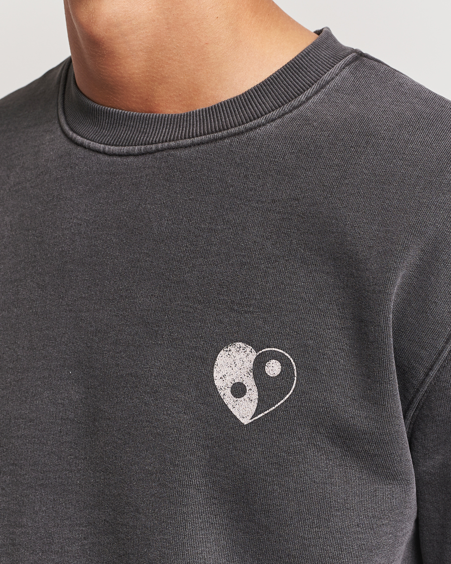 Herr | Tröjor | Samsøe Samsøe | Poetry Printed Crew Neck Sweatshirt Black Balance