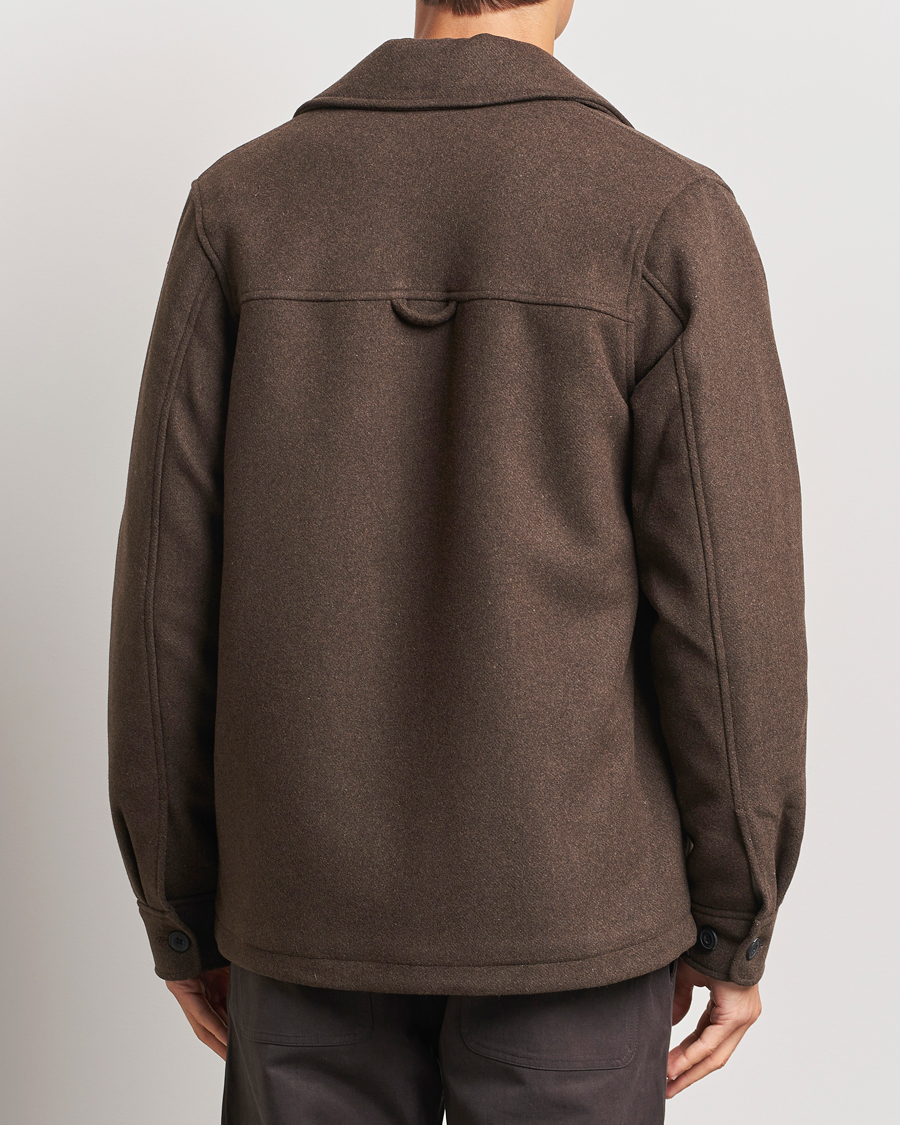 Herr | Jackor | Samsøe Samsøe | Pally Padded Shirt Jacket Chocolate Brown