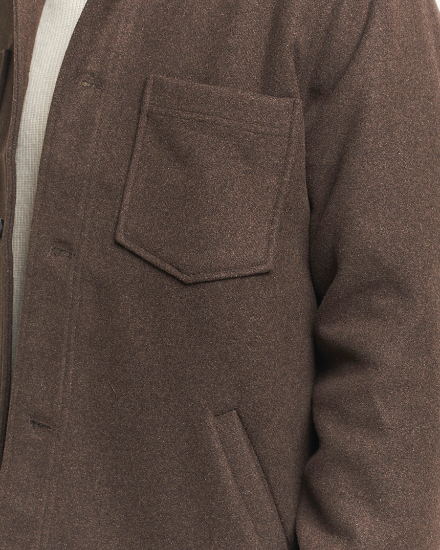 Herr | Jackor | Samsøe Samsøe | Pally Padded Shirt Jacket Chocolate Brown