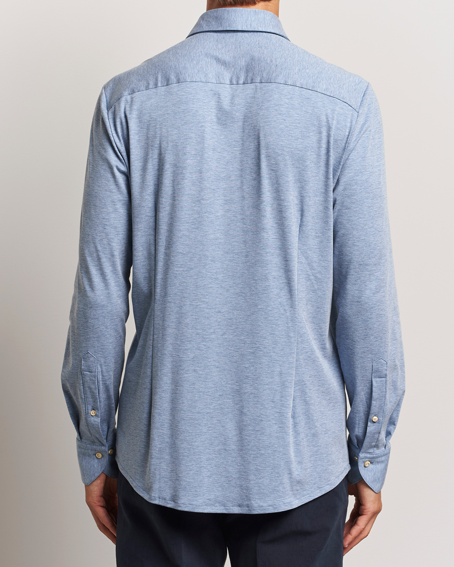 Herr | Skjortor | Stenströms | Slimline 4-Way Stretch Jersey Shirt Blue