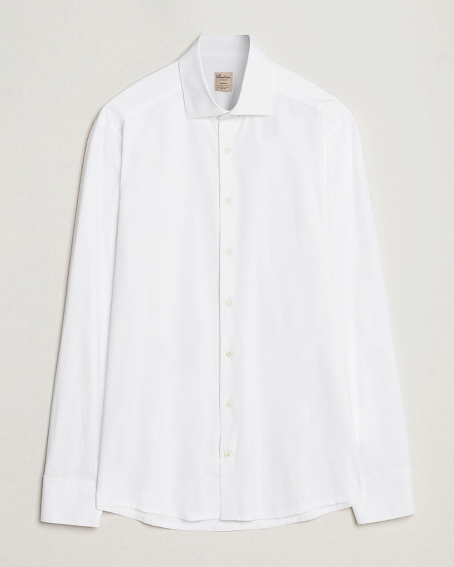 Herr | Skjortor | Stenströms | Slimline Stretch Jersey Shirt White