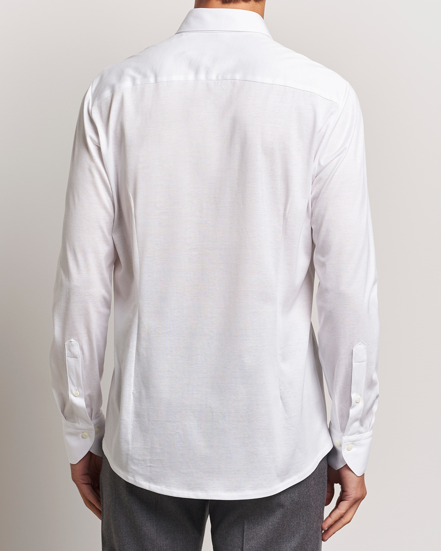 Herr | Skjortor | Stenströms | Slimline Stretch Jersey Shirt White
