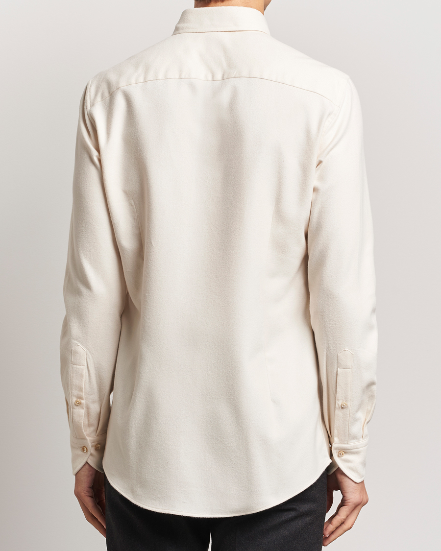 Herr | Skjortor | Stenströms | Slimline Flannel Shirt Beige