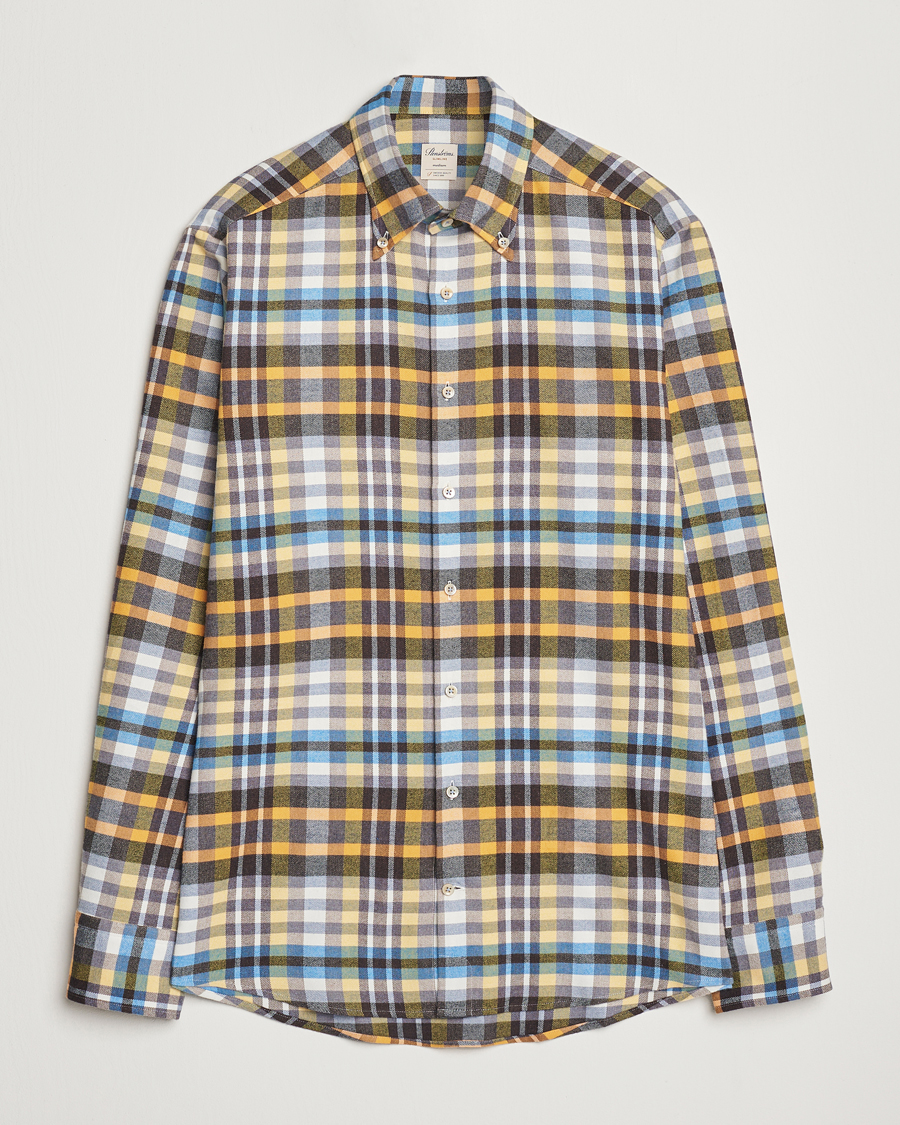 Herr | Skjortor | Stenströms | Slimline Flannel Checked Shirt Multi