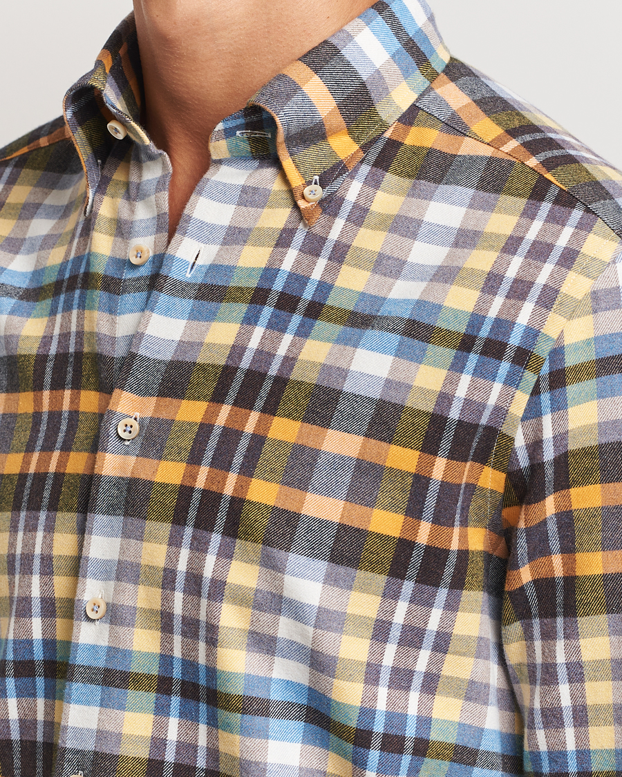 Herr | Skjortor | Stenströms | Slimline Flannel Checked Shirt Multi