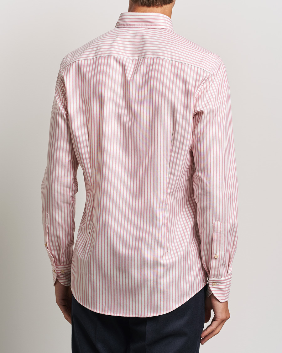 Herr | Skjortor | Stenströms | Slimline Vintage Stripe Oxford Shirt Red