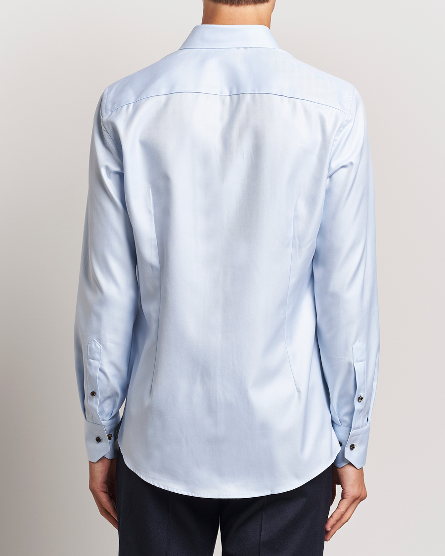 Herr | Skjortor | Stenströms | Slimline Superior Twill Contrast Shirt Blue