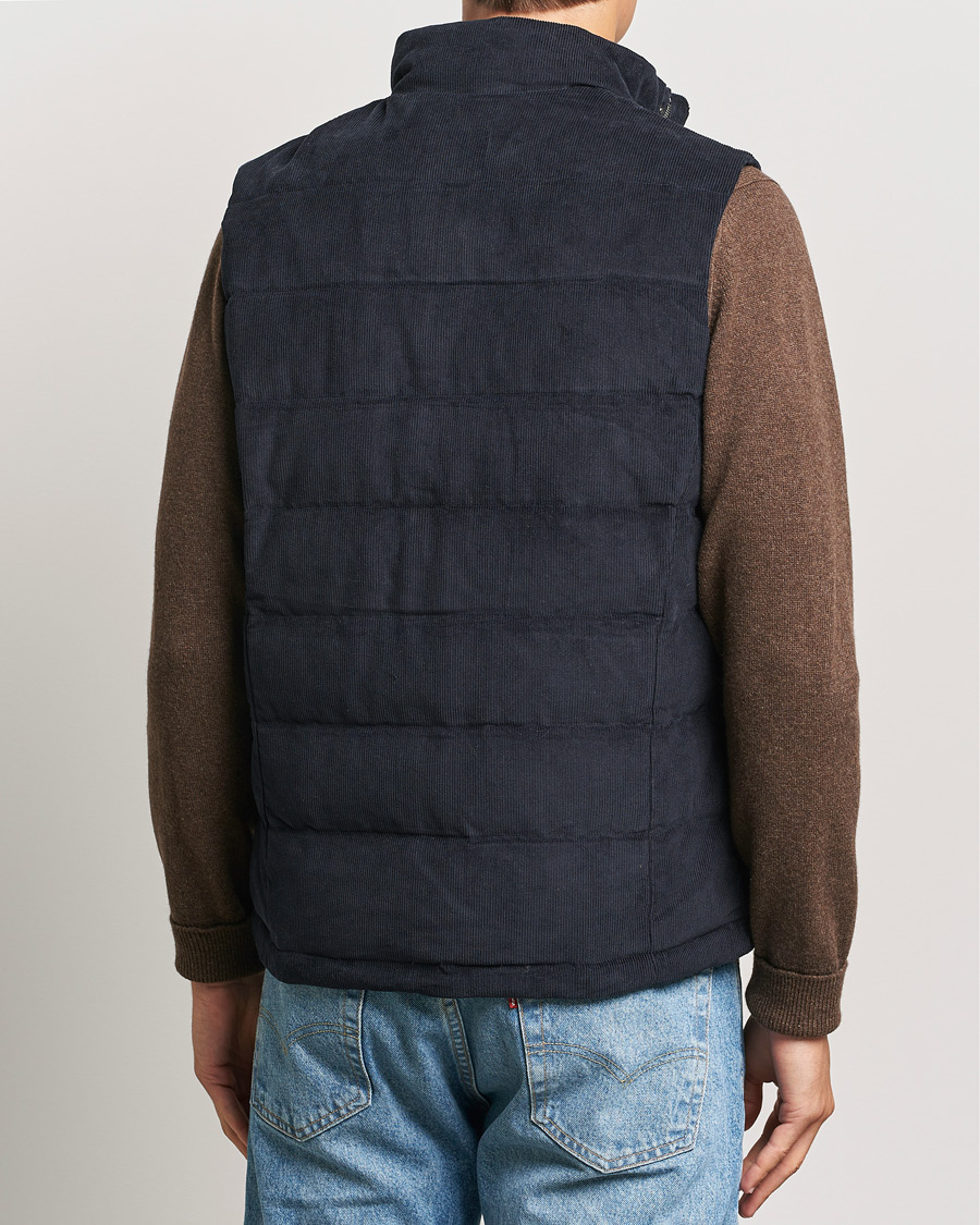 Herr | Jackor | Stenströms | Pocket Corduroy Vest Navy