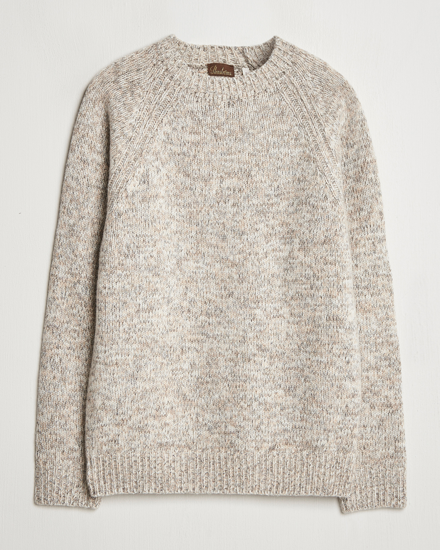 Herr | Tröjor | Stenströms | Chunky Knitted Merino Sweater Beige