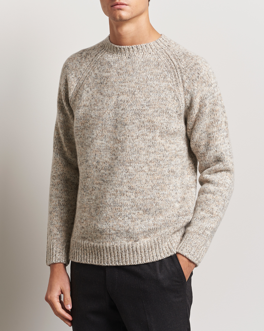 Herr | Tröjor | Stenströms | Chunky Knitted Merino Sweater Beige