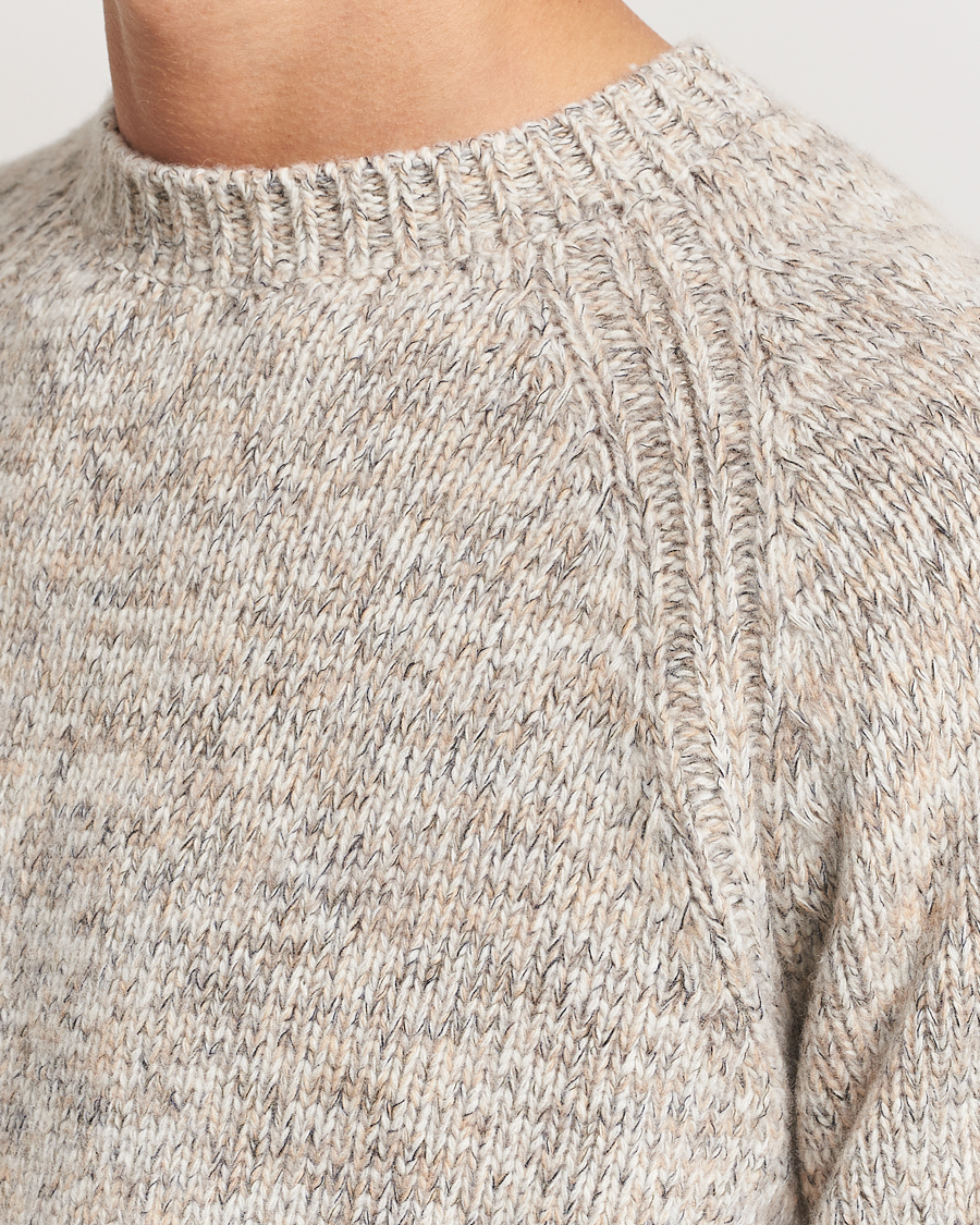 Herr | Tröjor | Stenströms | Chunky Knitted Merino Sweater Beige
