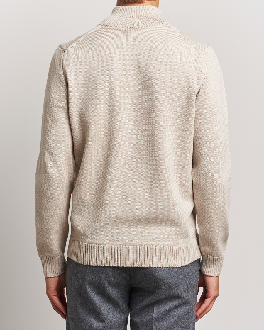Herr | Tröjor | Stenströms | Chunky Knitted Merino Cardigan Beige