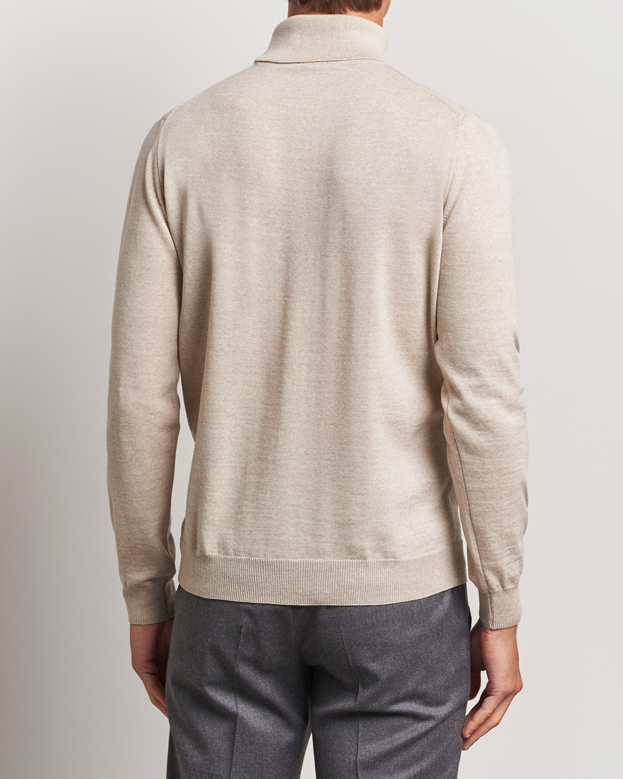 Herr | Tröjor | Stenströms | Merino Rollneck Beige