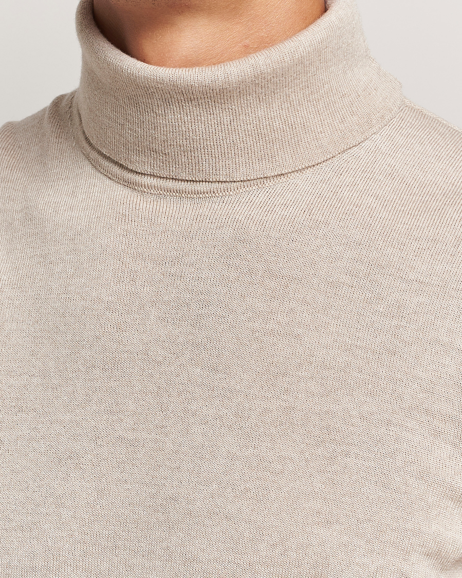 Herr | Tröjor | Stenströms | Merino Rollneck Beige