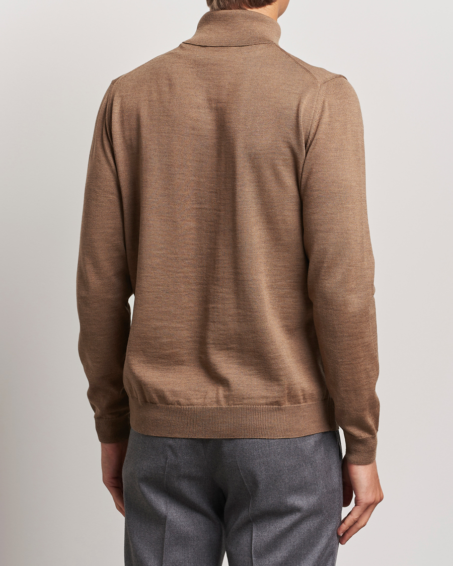 Herr | Tröjor | Stenströms | Merino Rollneck Brown