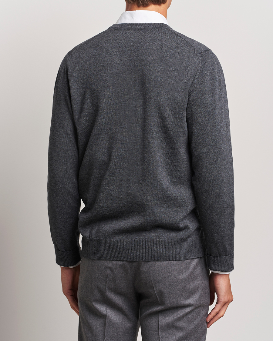 Herr | Tröjor | Stenströms | Merino Cardigan Dark Grey