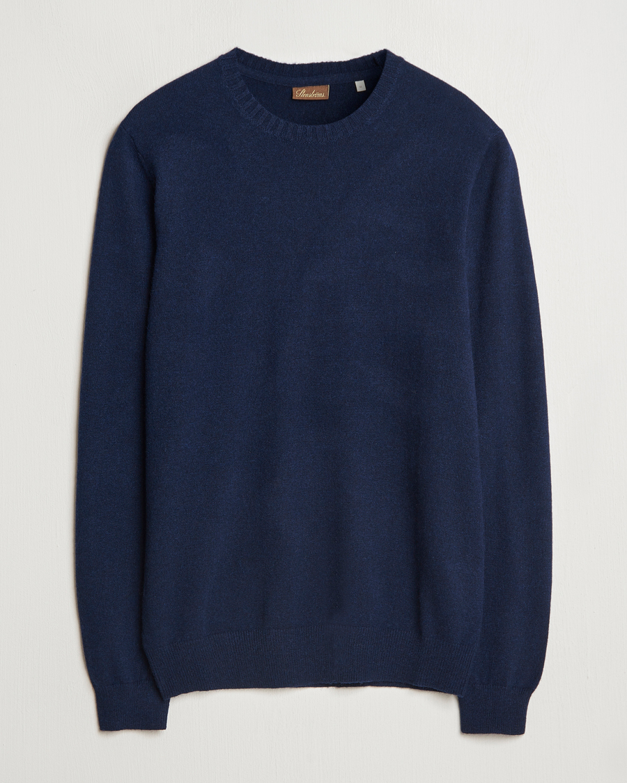 Herr | Tröjor | Stenströms | Cashmere Crewneck Navy