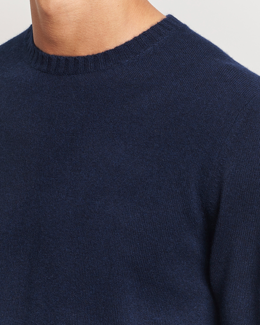 Herr | Tröjor | Stenströms | Cashmere Crewneck Navy