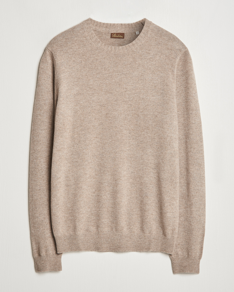 Herr | Tröjor | Stenströms | Cashmere Crewneck Beige