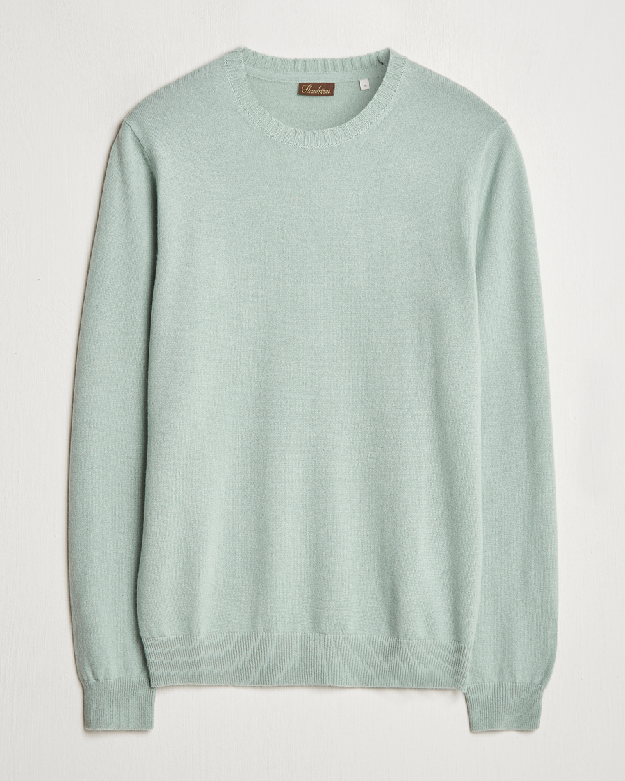 Herr | Tröjor | Stenströms | Cashmere Crewneck Light Green