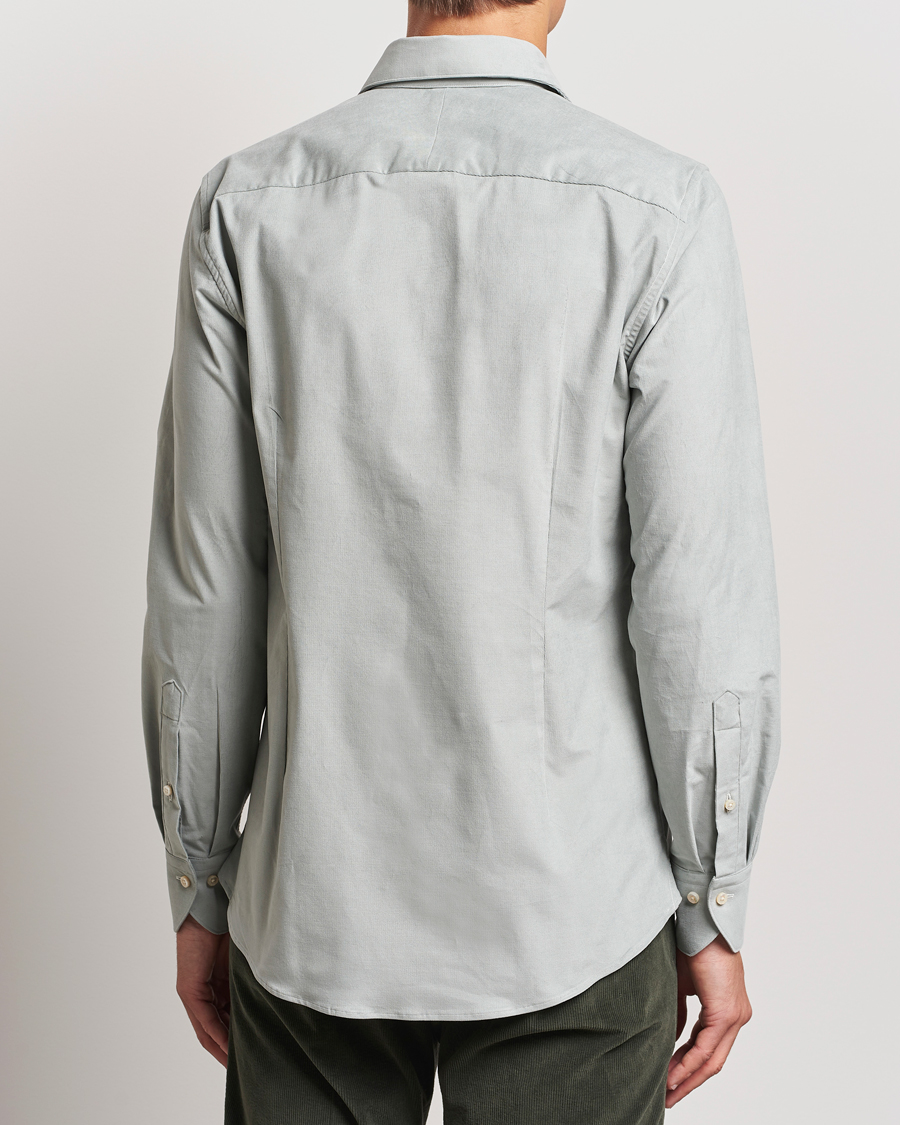 Herr | Skjortor | Stenströms | 1899 Velvet Baby Corduroy Shirt Soft Green