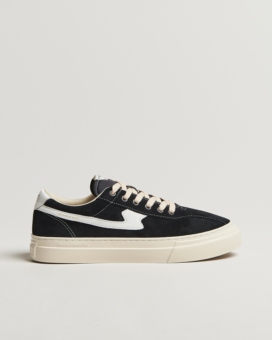 Herr | Sneakers | Stepney Workers Club | Dellow S-Strike Cupsole Suede Sneaker Black/White