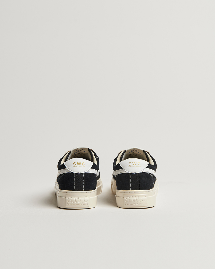 Herr | Sneakers | Stepney Workers Club | Dellow S-Strike Cupsole Suede Sneaker Black/White
