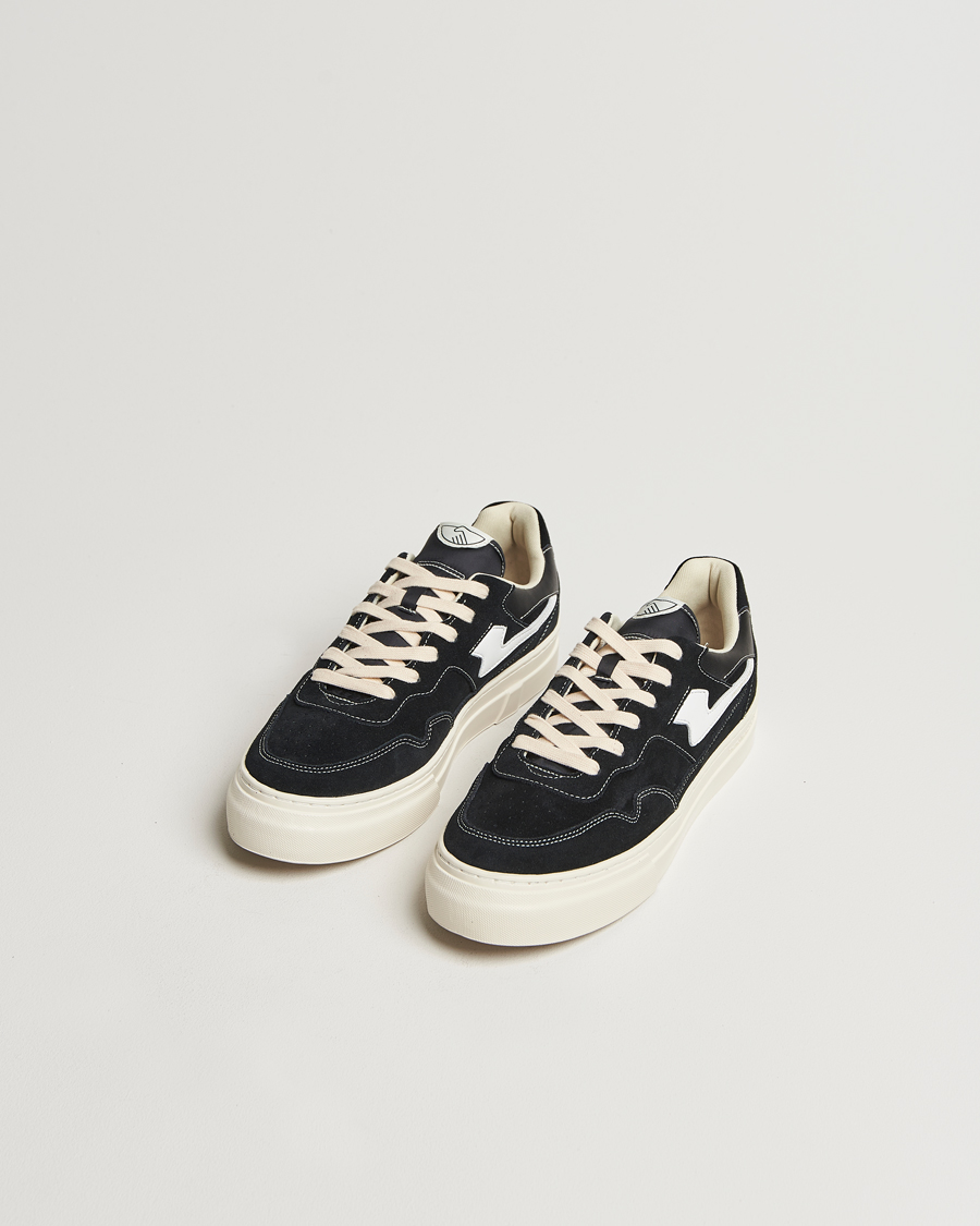Herr | Stepney Workers Club Pearl S-Strike Suede Sneaker Black White | Stepney Workers Club | Pearl S-Strike Suede Sneaker Black White