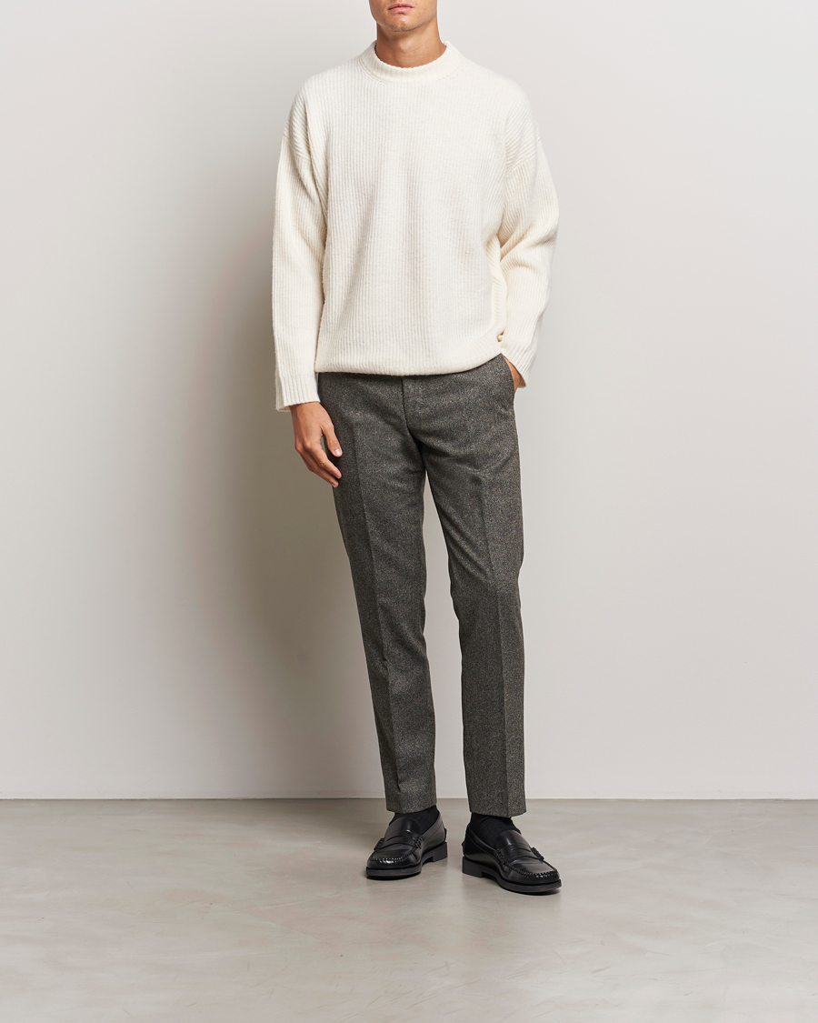 Herr | Byxor | Tiger of Sweden | Tenuta Brushed Wool Trousers Turkish Coffee