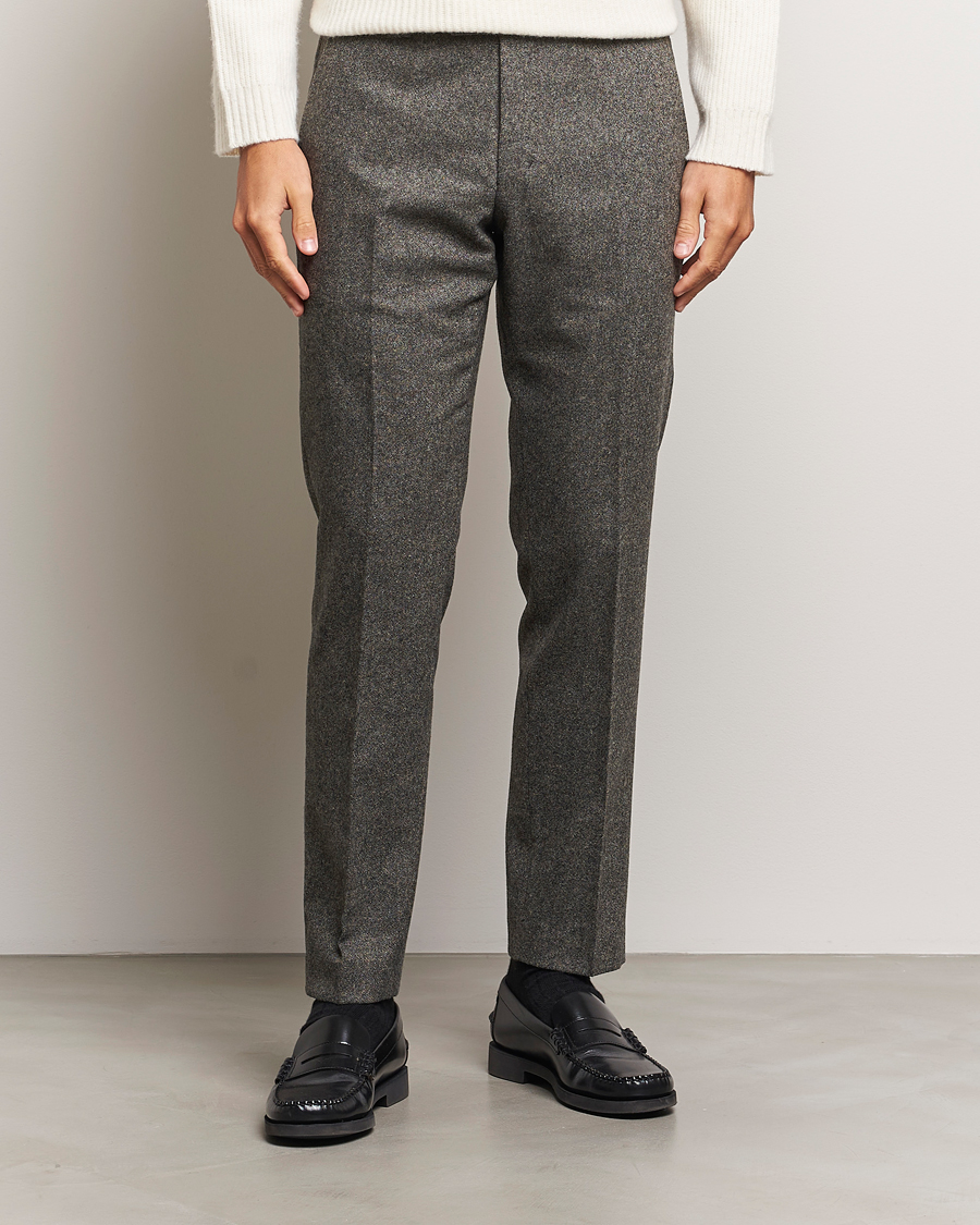 Herr | Byxor | Tiger of Sweden | Tenuta Brushed Wool Trousers Turkish Coffee