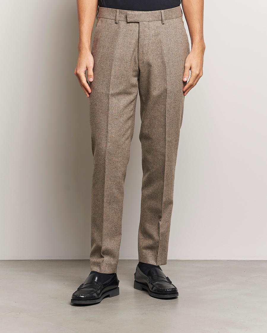Herr | Byxor | Tiger of Sweden | Tenuta Brushed Wool Trousers Burlywood