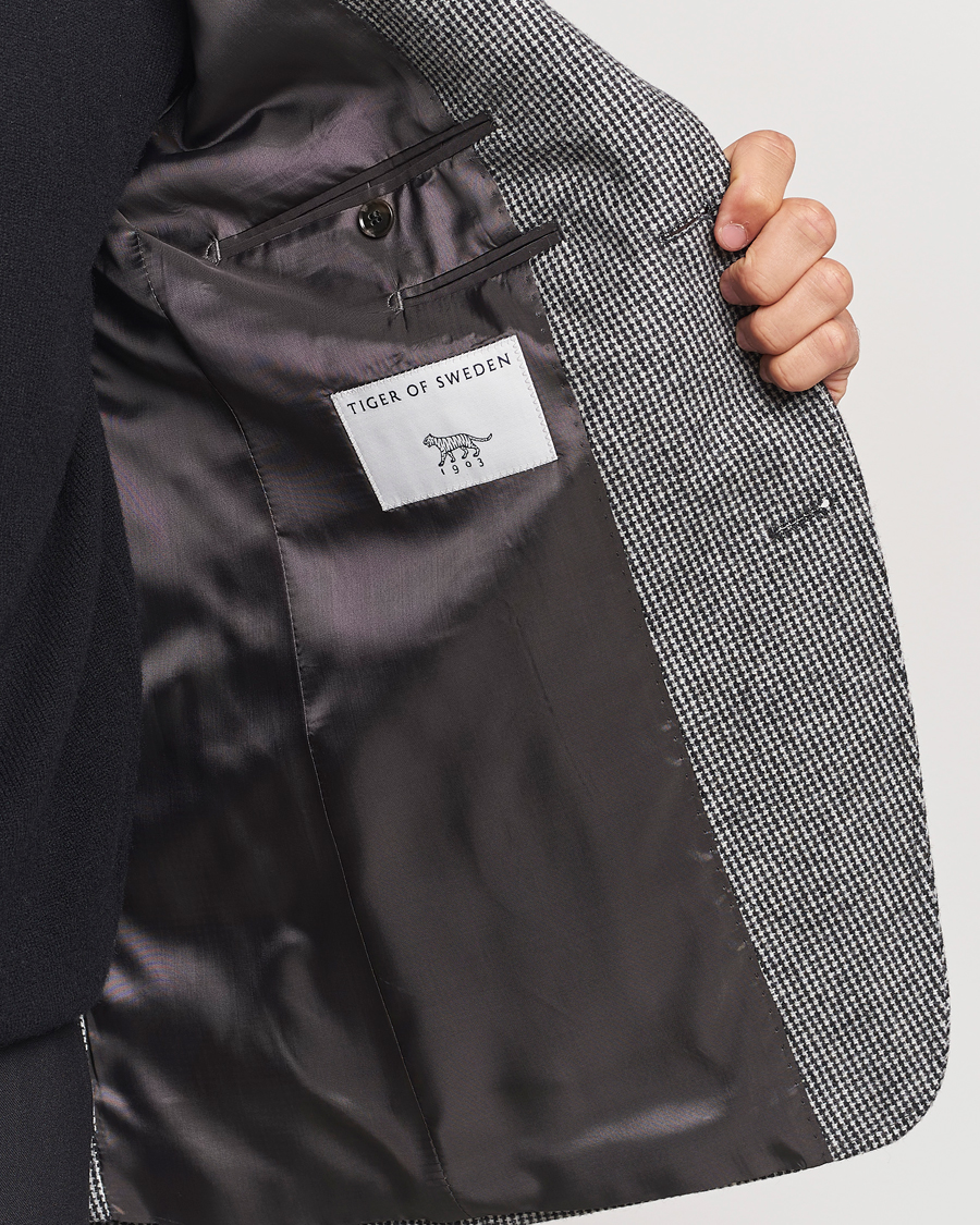 Herr | Kavajer | Tiger of Sweden | Justin Wool Pepita Blazer Black/White