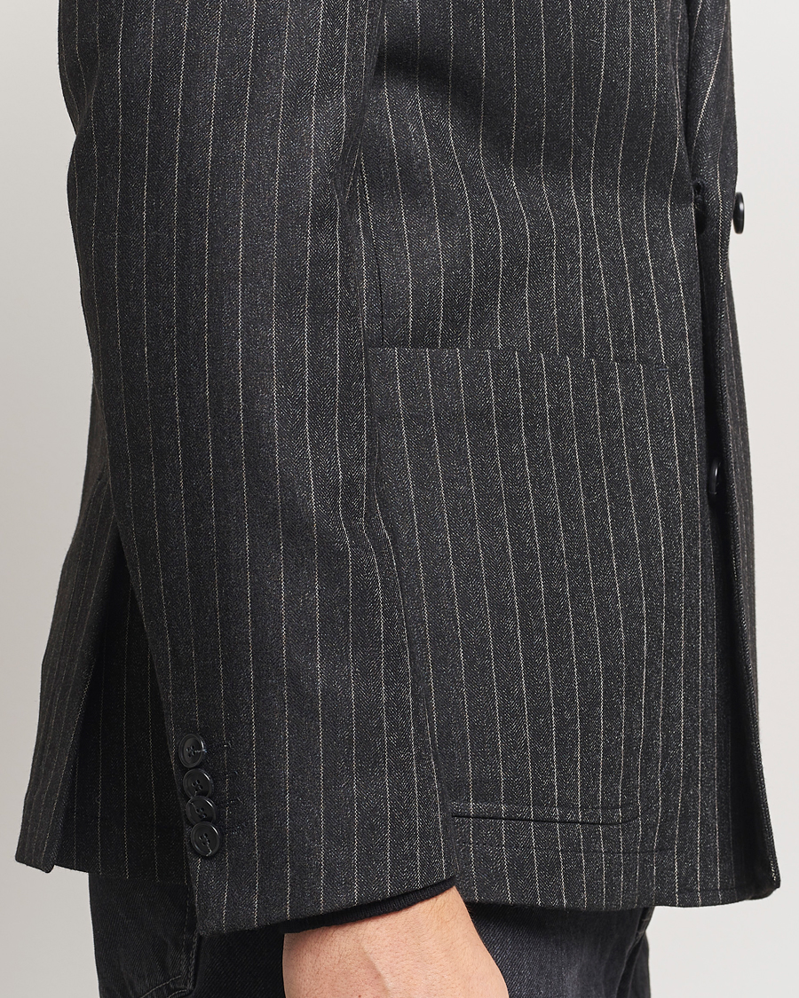 Herr | Kavajer | Tiger of Sweden | Jeen Pinstriped Double Breasted Blazer Charcoal
