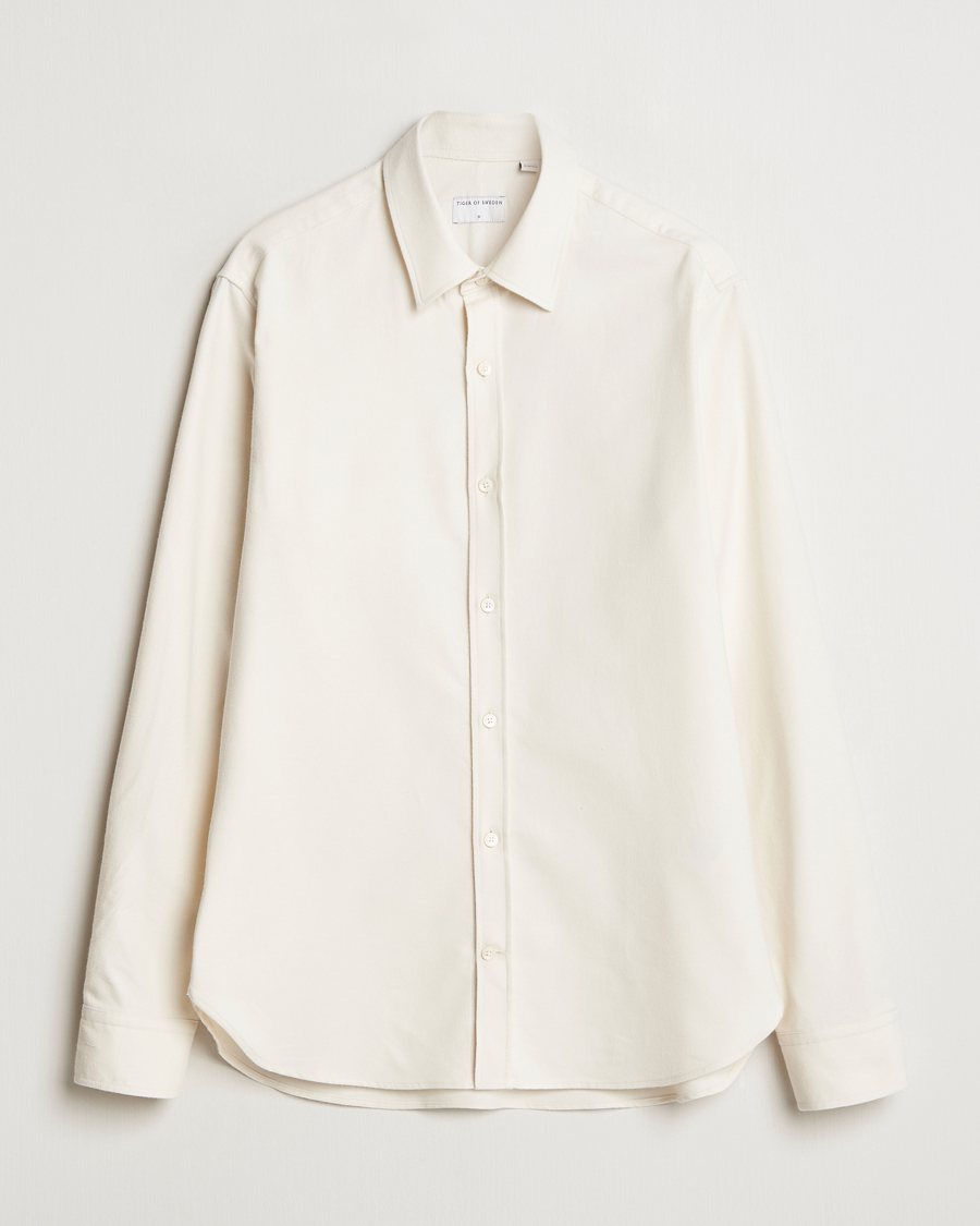 Herr | Skjortor | Tiger of Sweden | Benjamins Brushed Twill Shirt Seashell