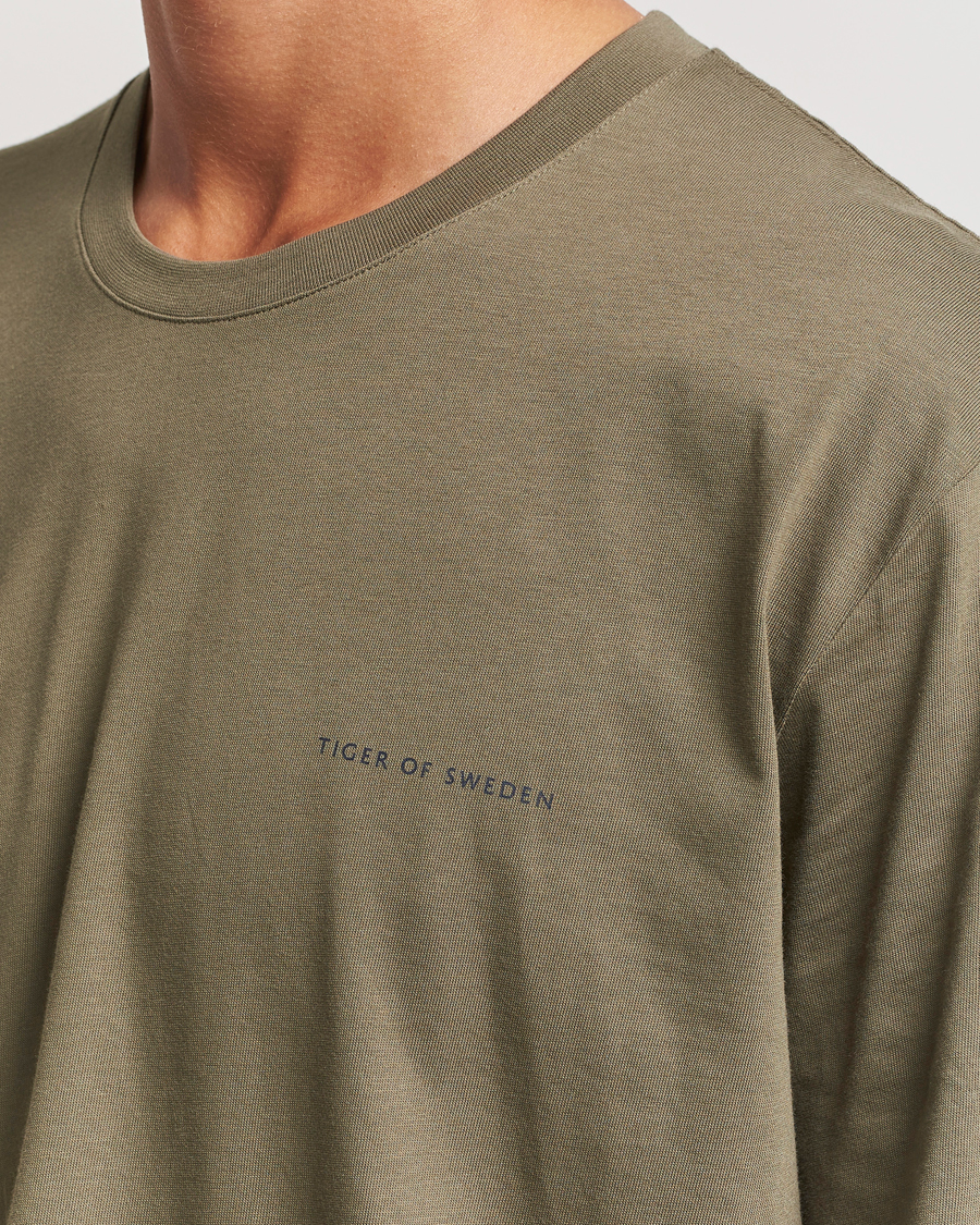 Herr | T-Shirts | Tiger of Sweden | Pro Cotton Logo T-Shirt October Sage