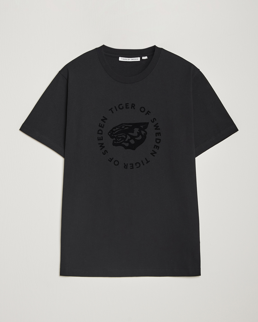 Herr | T-Shirts | Tiger of Sweden | Dillan Logo Crew Neck T-Shirt Black
