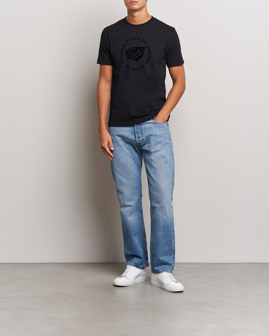 Herr | T-Shirts | Tiger of Sweden | Dillan Logo Crew Neck T-Shirt Black