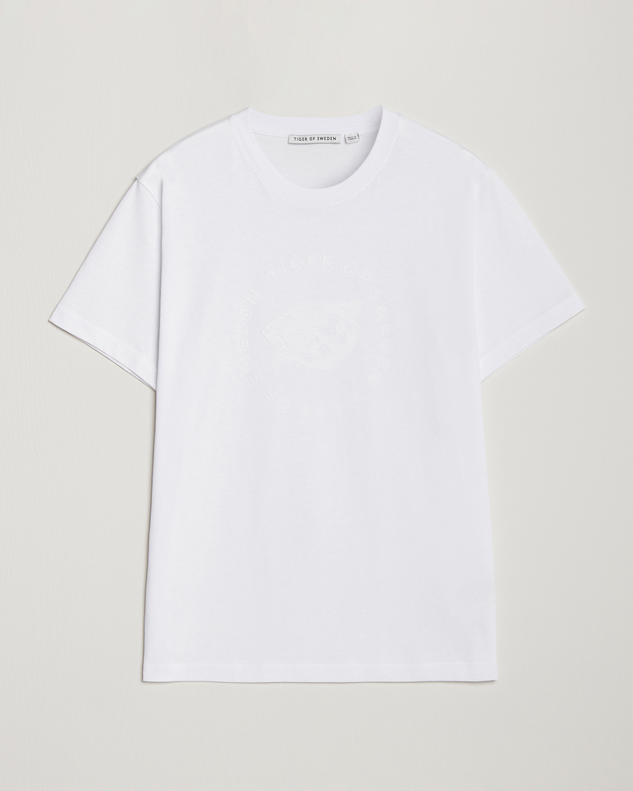 Herr | T-Shirts | Tiger of Sweden | Dillan Logo Crew Neck T-Shirt Pure White