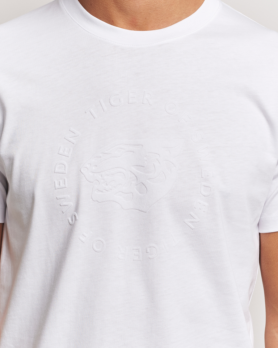 Herr | T-Shirts | Tiger of Sweden | Dillan Logo Crew Neck T-Shirt Pure White