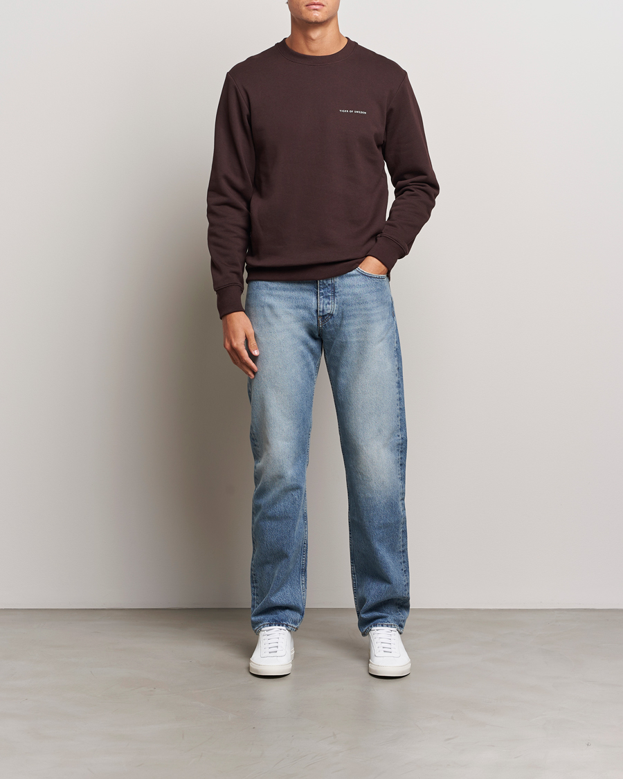 Herr | Tröjor | Tiger of Sweden | Emerson Crew Neck Sweatshirt Dark Chocolate