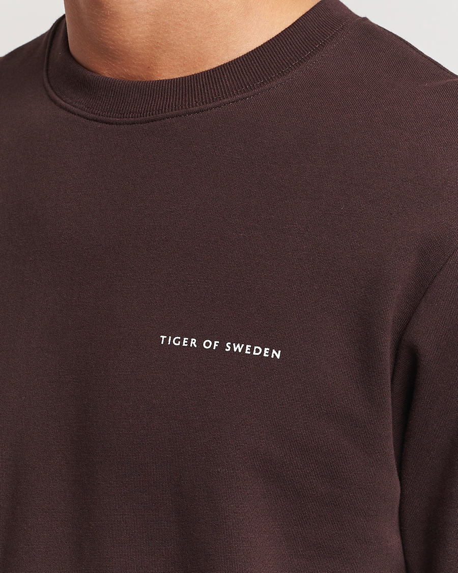 Herr | Tröjor | Tiger of Sweden | Emerson Crew Neck Sweatshirt Dark Chocolate