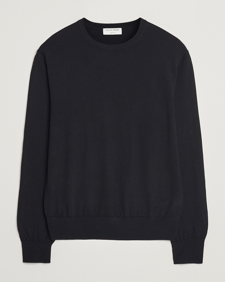 Herr | Tröjor | Tiger of Sweden | Connor Crew Neck Pullover Black