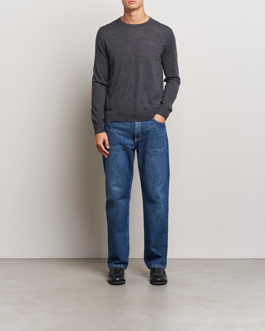 Herr | Tröjor | Tiger of Sweden | Connor Crew Neck Pullover Grey Street