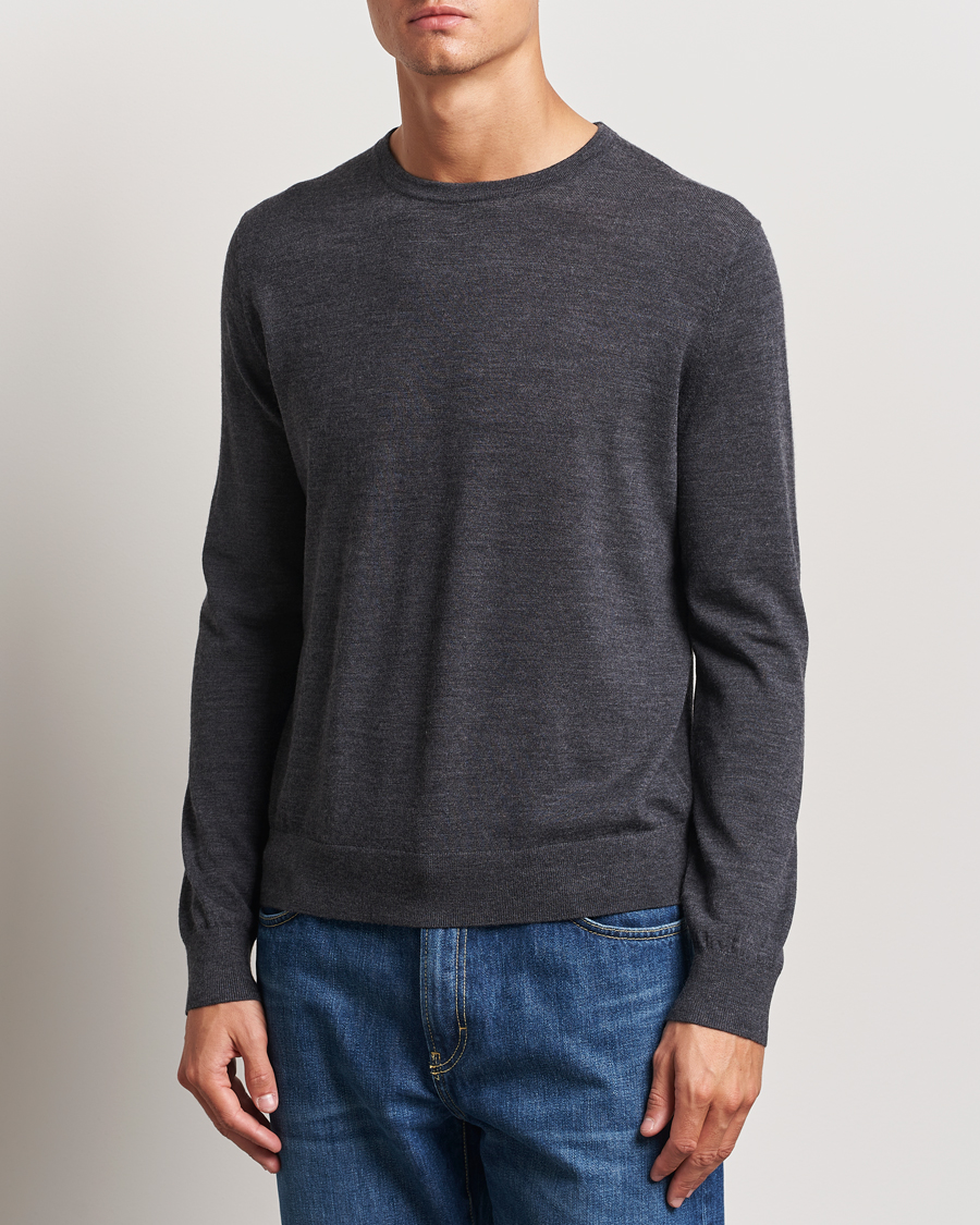 Herr | Tröjor | Tiger of Sweden | Connor Crew Neck Pullover Grey Street