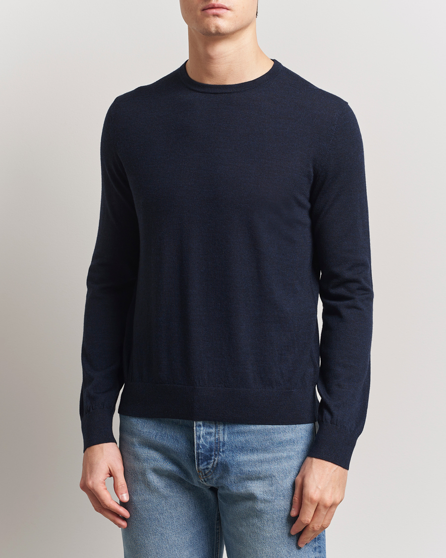 Herr | Tröjor | Tiger of Sweden | Connor Crew Neck Pullover Light Ink
