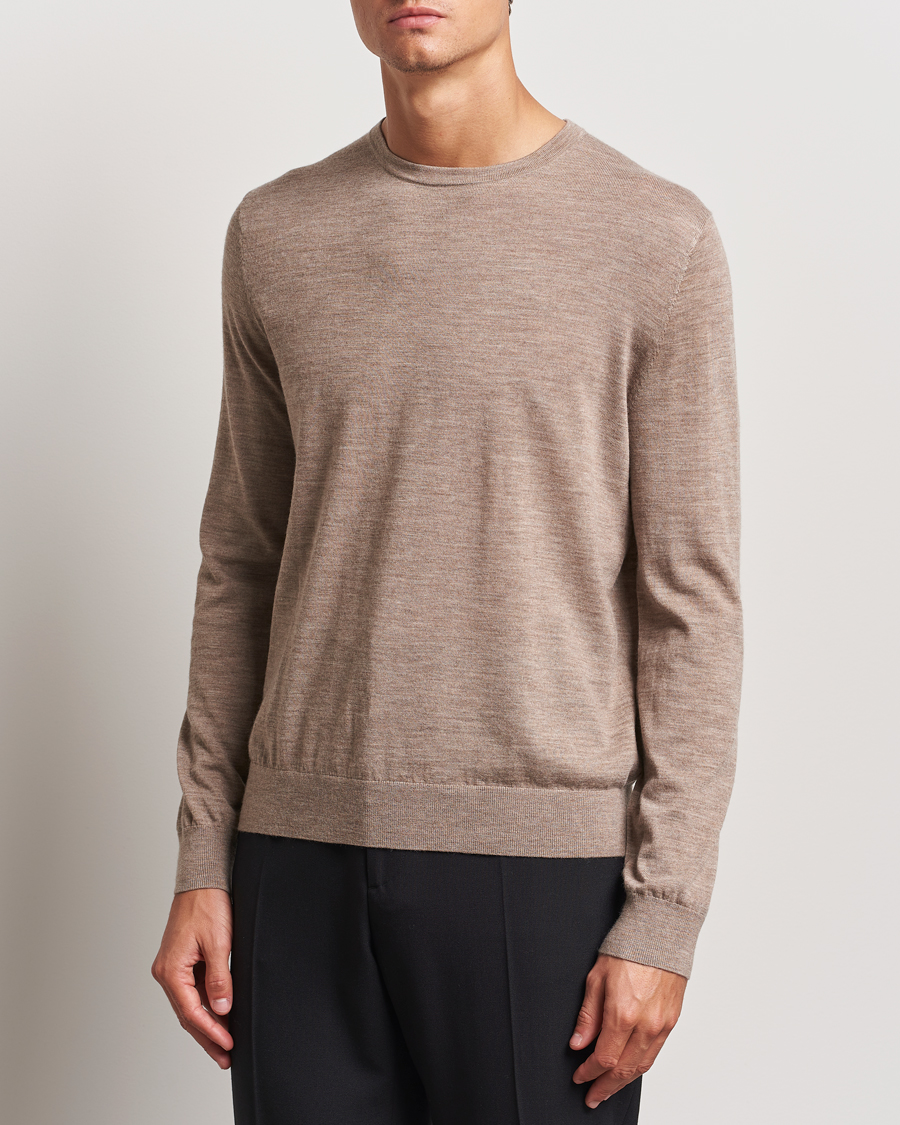 Herr | Tröjor | Tiger of Sweden | Connor Crew Neck Pullover Beige Melange
