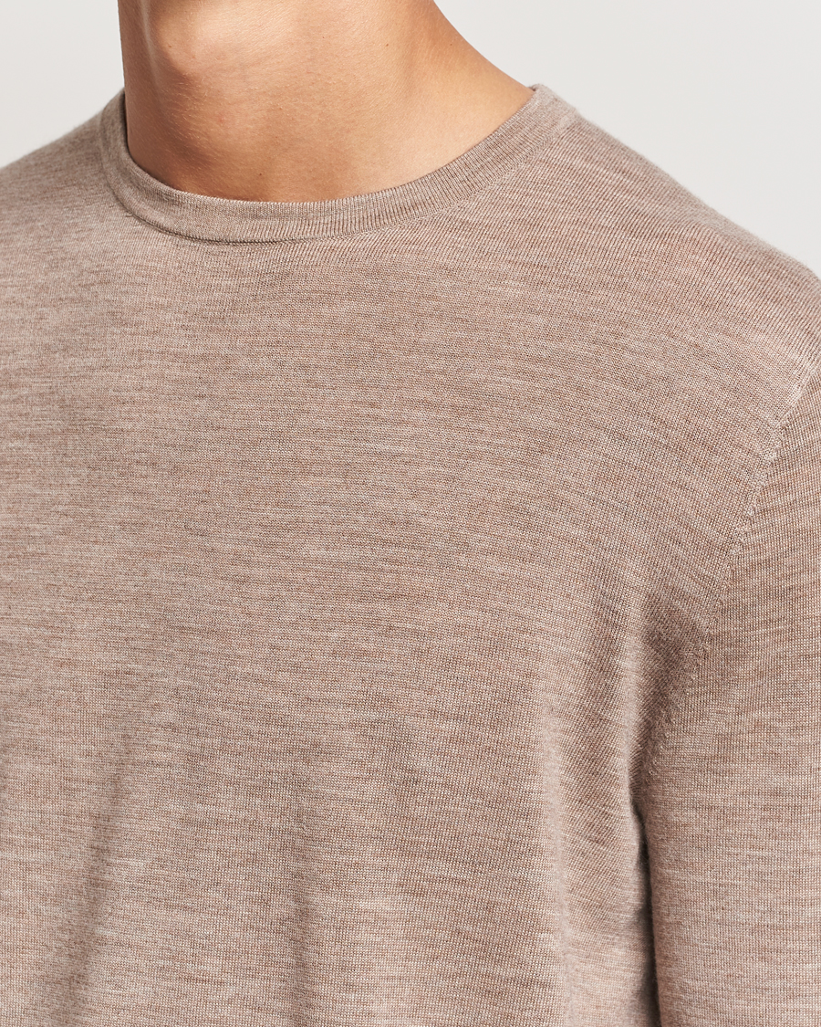 Herr | Tröjor | Tiger of Sweden | Connor Crew Neck Pullover Beige Melange