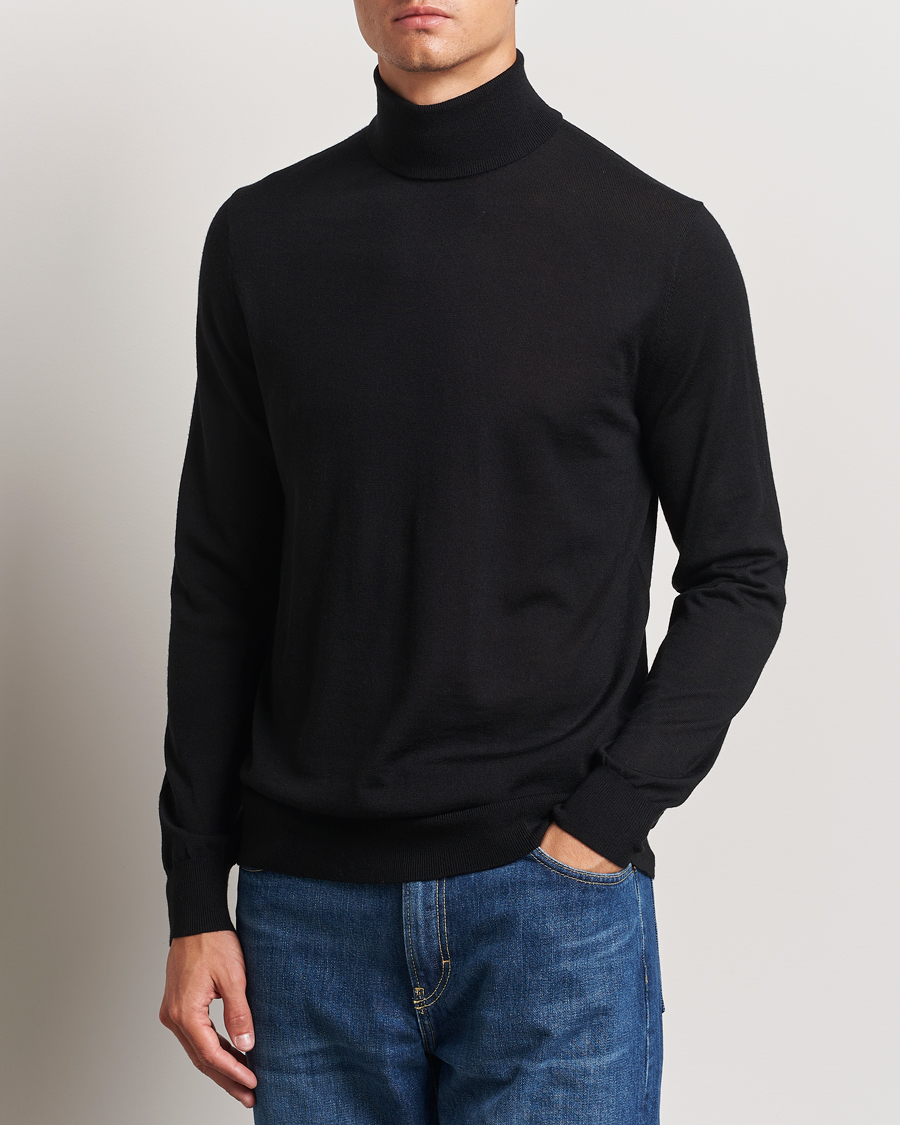 Herr | Tröjor | Tiger of Sweden | Nevile Extra Fine Merino Polo Black